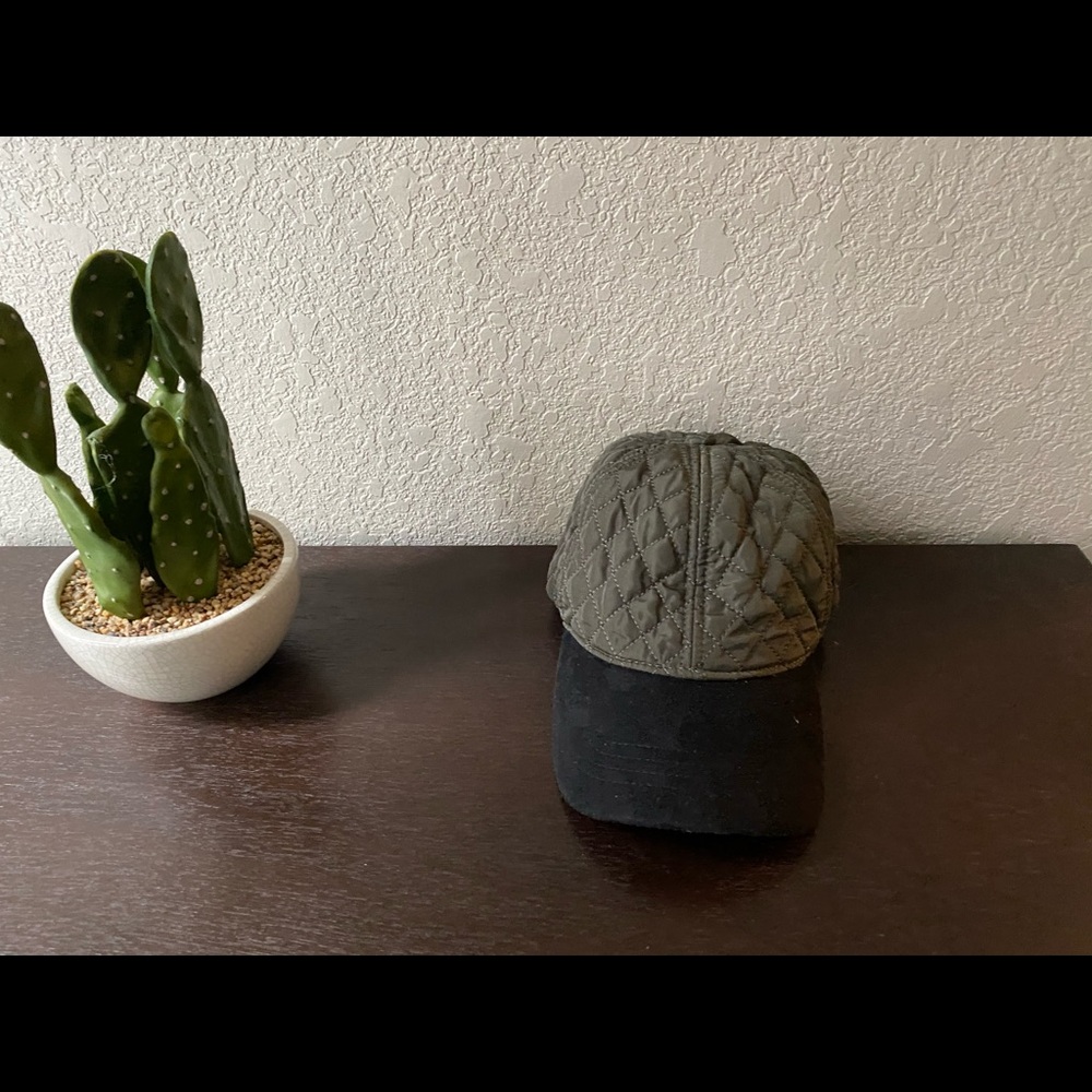 Olive green baseball cap